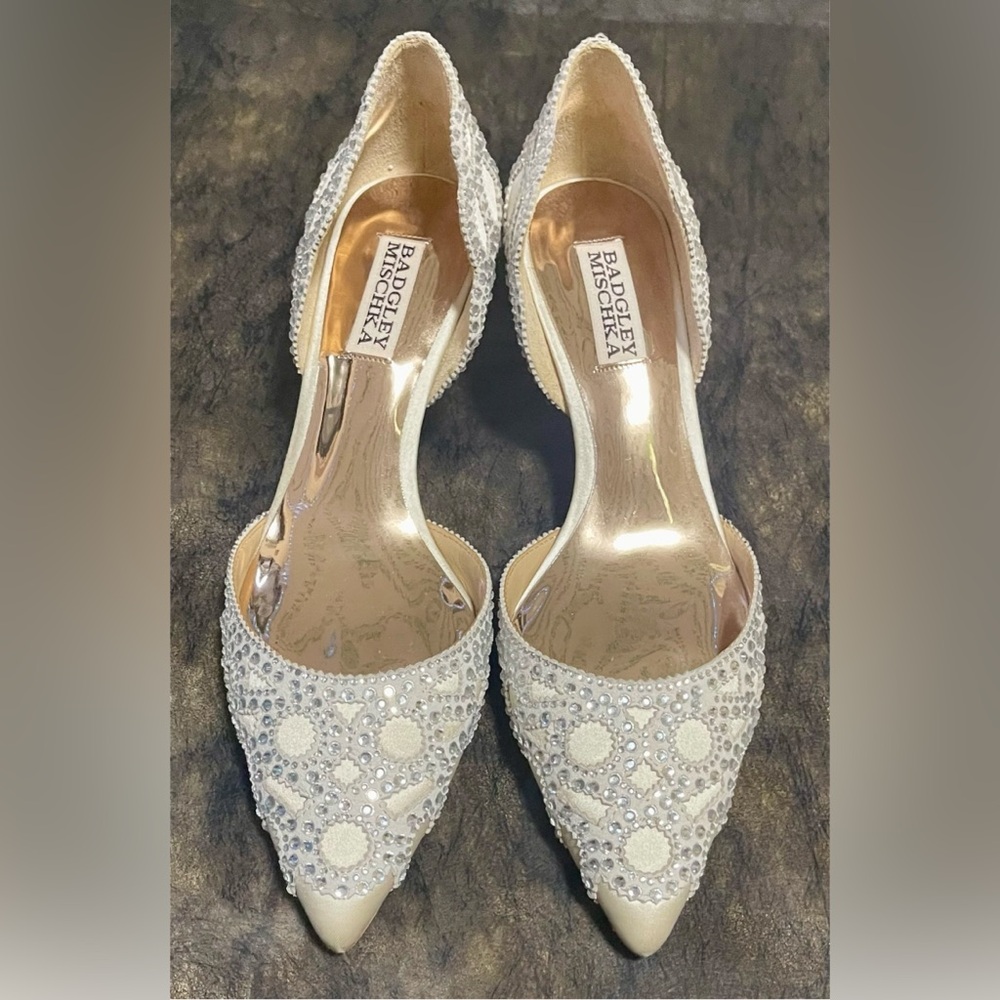 Badgley Mischka Ginny Pointed Toe Evening Shoes Women's Size 7.5